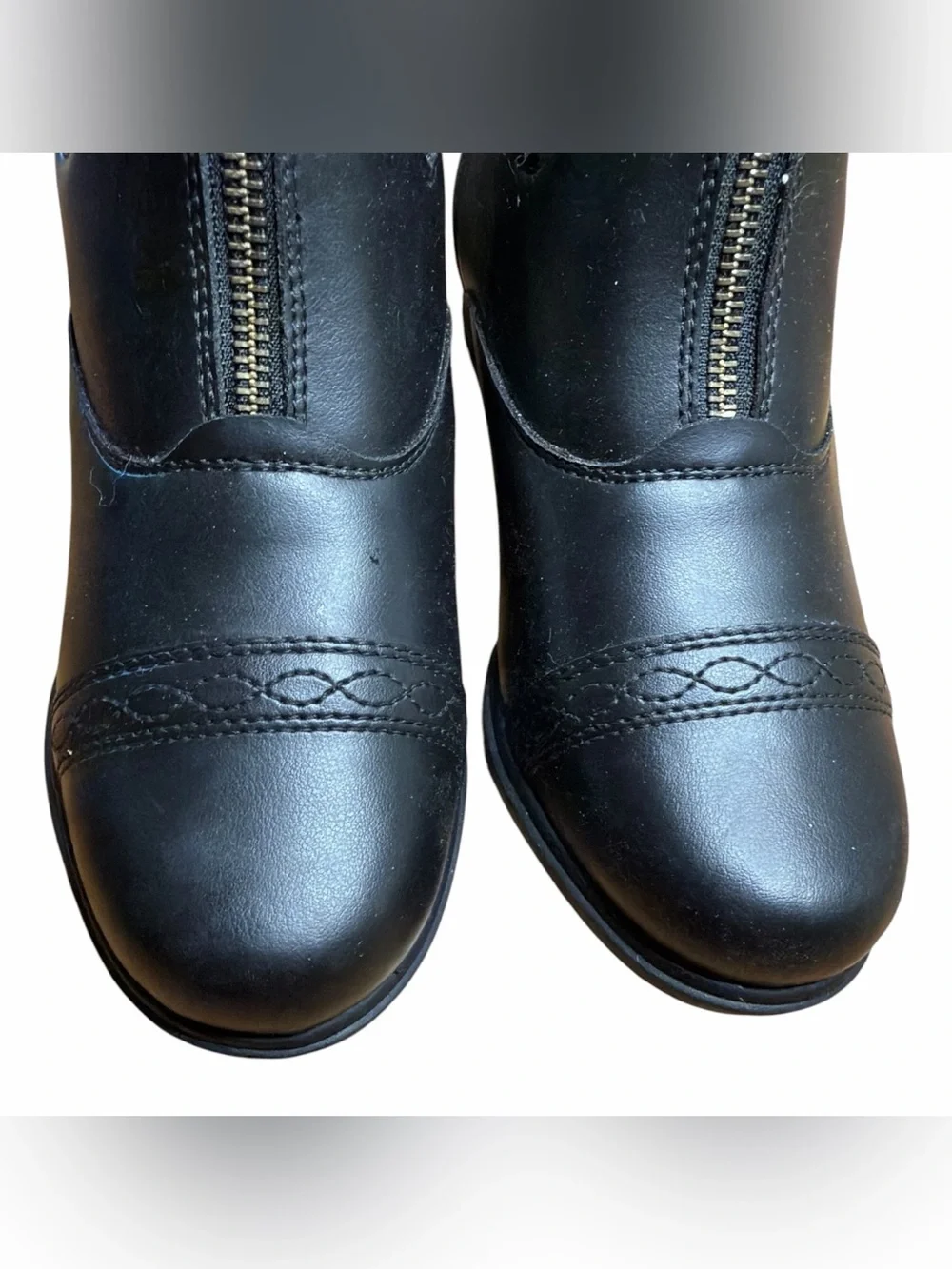 Shires Moretta Clio Paddock Riding Boots Kids Size 3 Black YKK Zip NWOB